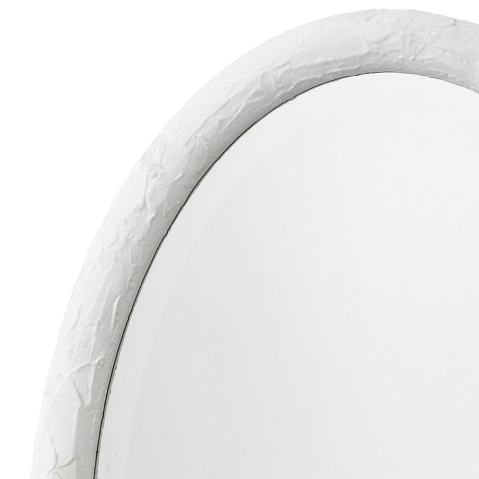 Ovation Oval Wall Mirror, White by Jamie Young