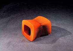 Seat Belt Color Stool,Orange by PHILLIPS COLLECTION