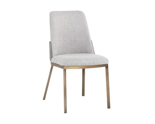 MARIE DINING CHAIR - BELFAST HEATHER GREY / BRAVO METAL by Sunpan