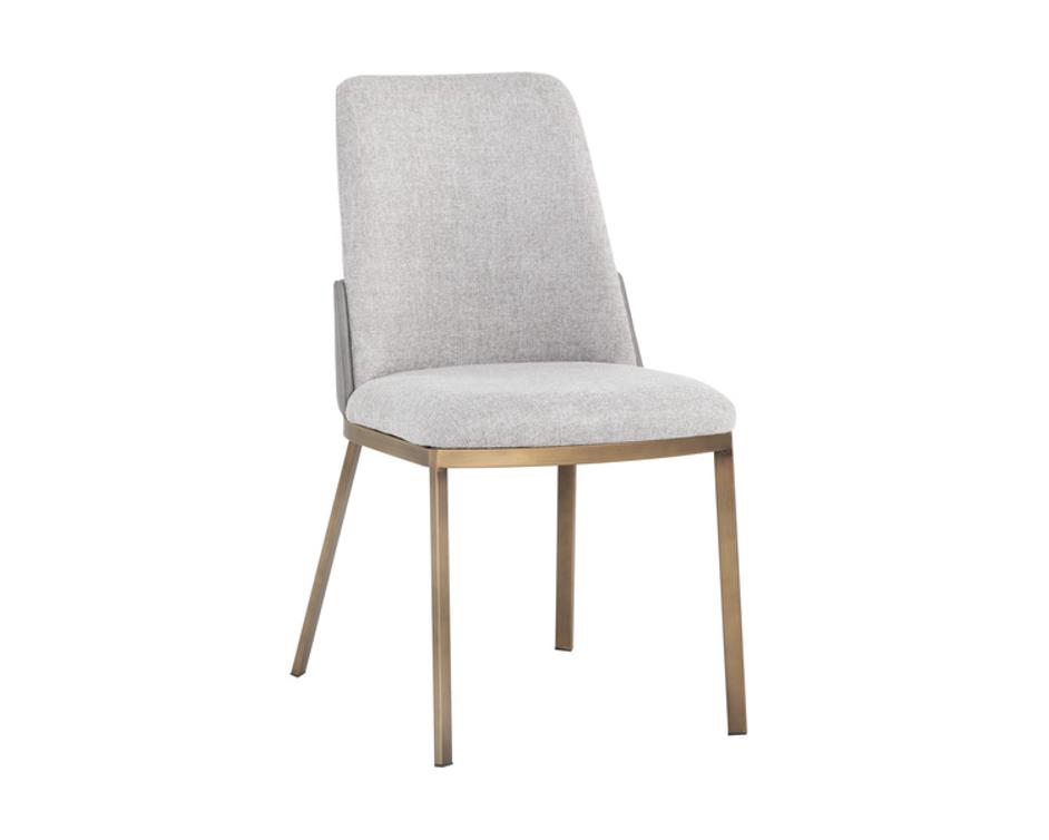 MARIE DINING CHAIR - BELFAST HEATHER GREY / BRAVO METAL by Sunpan