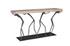 Atlas Console Table, Chamcha Wood, Gray Stone Finish, Metal by PHILLIPS COLLECTION