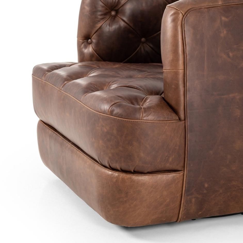 Paul Swivel Chair - Raleigh Cigar by Four Hands