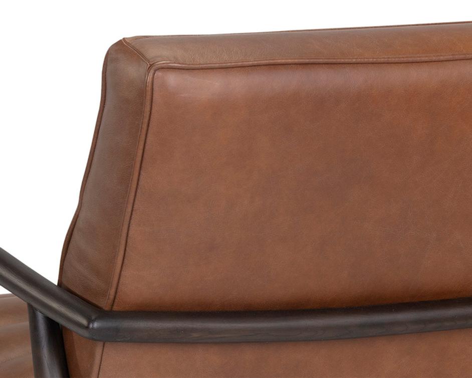 LYRIC LOUNGE CHAIR - VINTAGE CARAMEL LEATHER by Sunpan