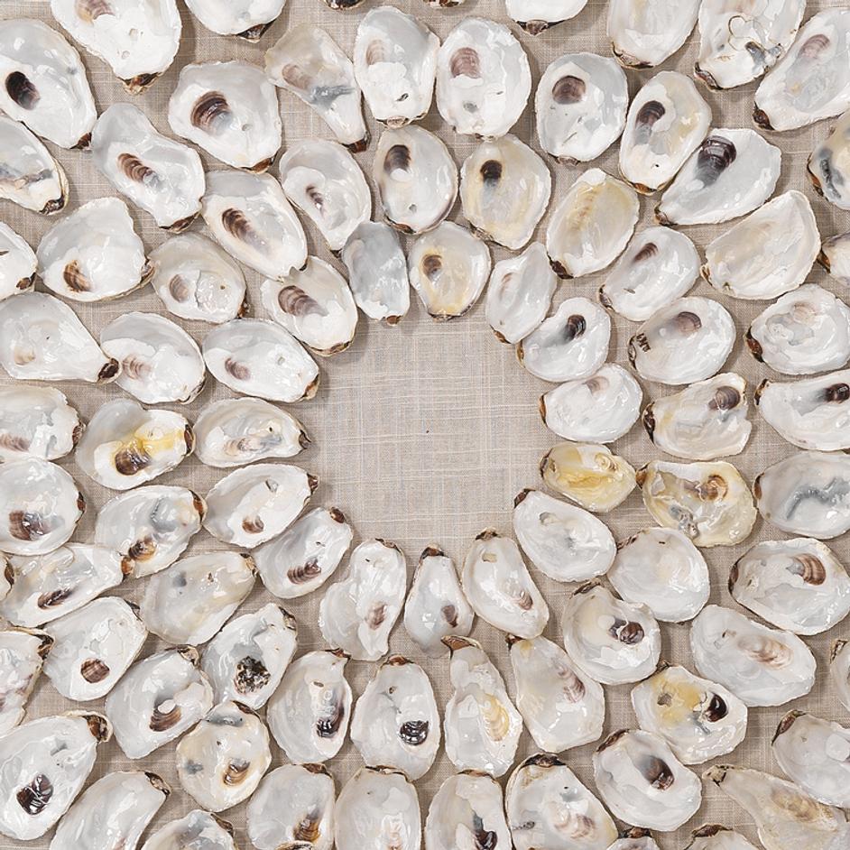 Maldives Framed Wall Art, White Abalone Shells by Jamie Young