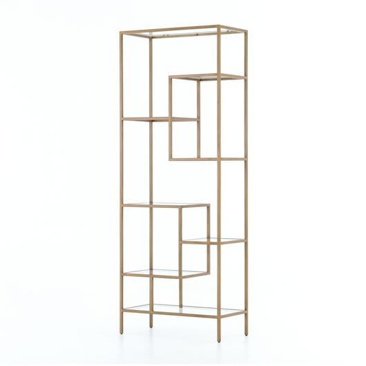Helena Brass 83" Bookshelf by FOUR HANDS