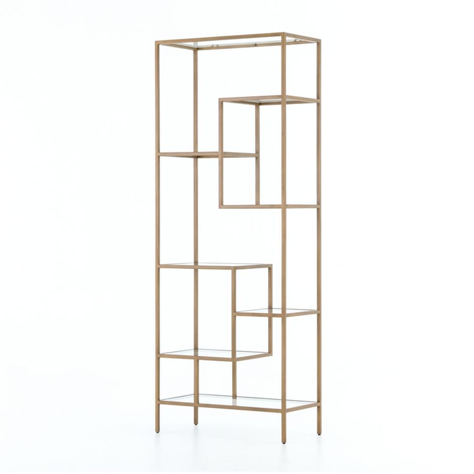 Helena Brass 83" Bookshelf by FOUR HANDS