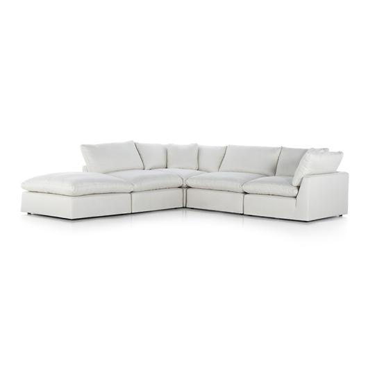 Stevie 4Pc Laf Sec Sofa W/Ottoman In Ivory by FOUR HANDS