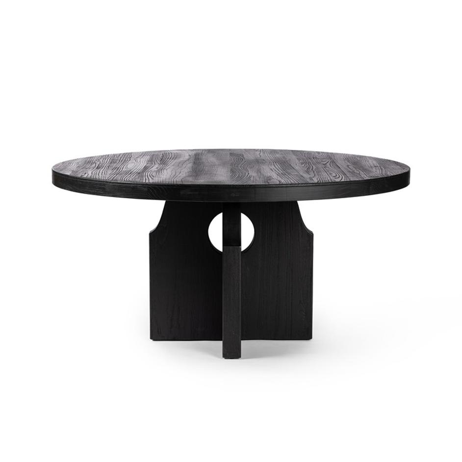 Allandale Round Dining Table - Black Elm by Four Hands