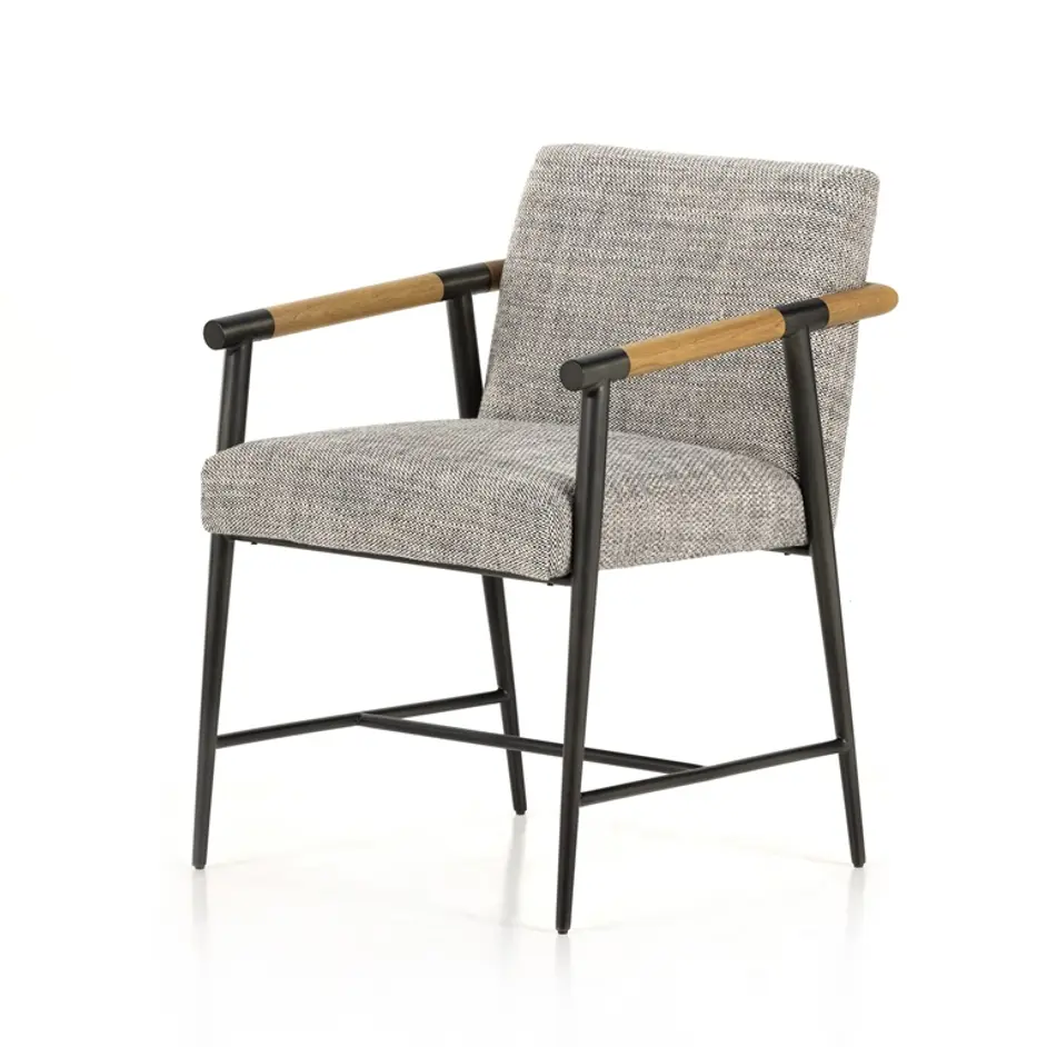 Rowen Dining Chair In Thames Raven by FOUR HANDS
