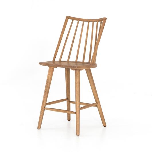 Lewis Windsor Counter Stool-Sandy Oak by FOUR HANDS