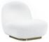 HARP OCCASIONAL CHAIR in GOLD METAL BASE AND WHITE FAUX FUR by Dovetail