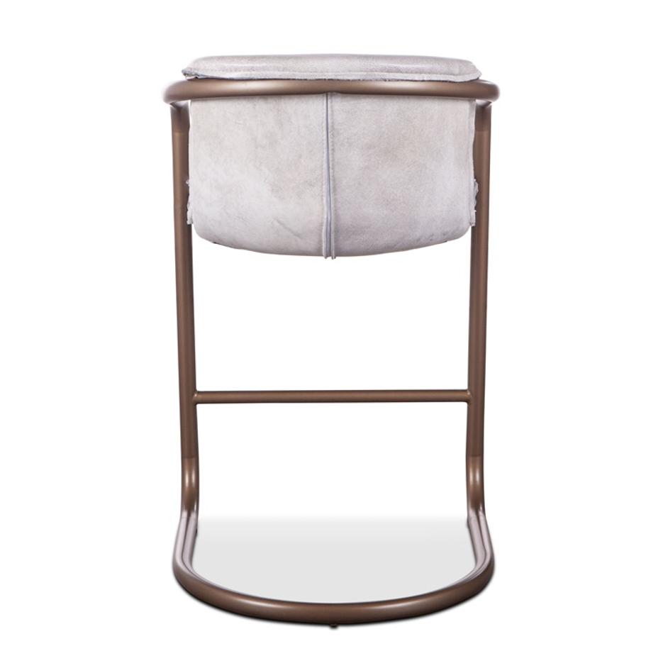 Portofino Leather Counter Chair Vintage White by Home Trends & Design