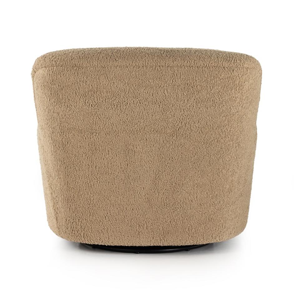 Kadon Swivel Chair In Sheepskin Camel by FOUR HANDS