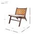 Loria Teak Accent Chair w/ PU Cushion, Cinnamon Brown by New Pacific Direct