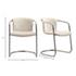 Freeman Chrome Frame Dining Chair Blended Cream - Set Of Two by Moes Home