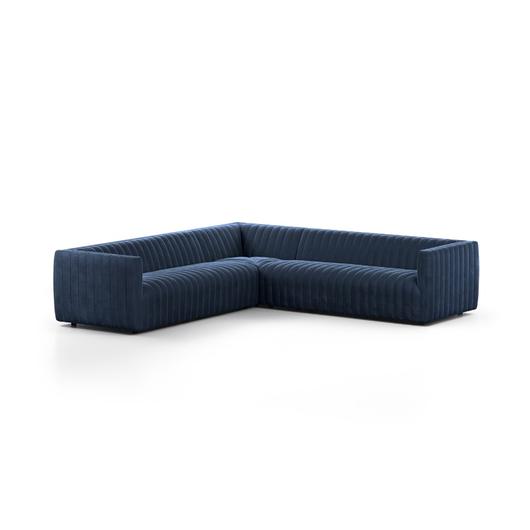 Augustine 3 Pc Sec Sofa In 105 In Navy by FOUR HANDS