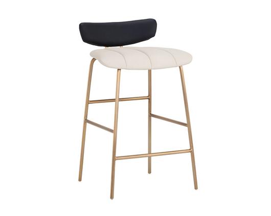 Lorelei Counter Stool - Dillon Cream / Dillon Black by Sunpan