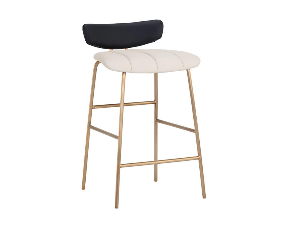 Lorelei Counter Stool - Dillon Cream / Dillon Black by Sunpan