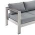 Nantucket Outdoor Patio Aluminum Sofa In Silver Gray by Modway Furniture