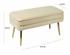 Ziva Cream Velvet Storage Bench by tov furniture