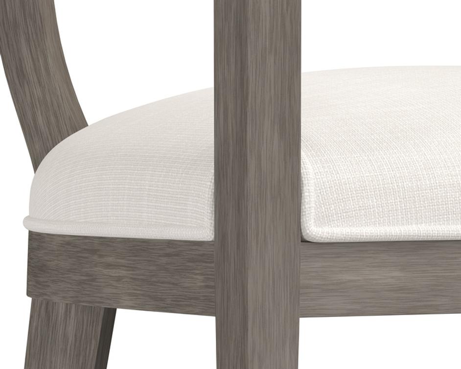 BRYLEA DINING ARMCHAIR - ASH GREY - LINOSO IVORY by Sunpan