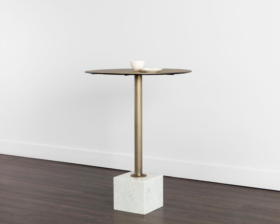 KATA BAR TABLE - WHITE MARBLE by Sunpan