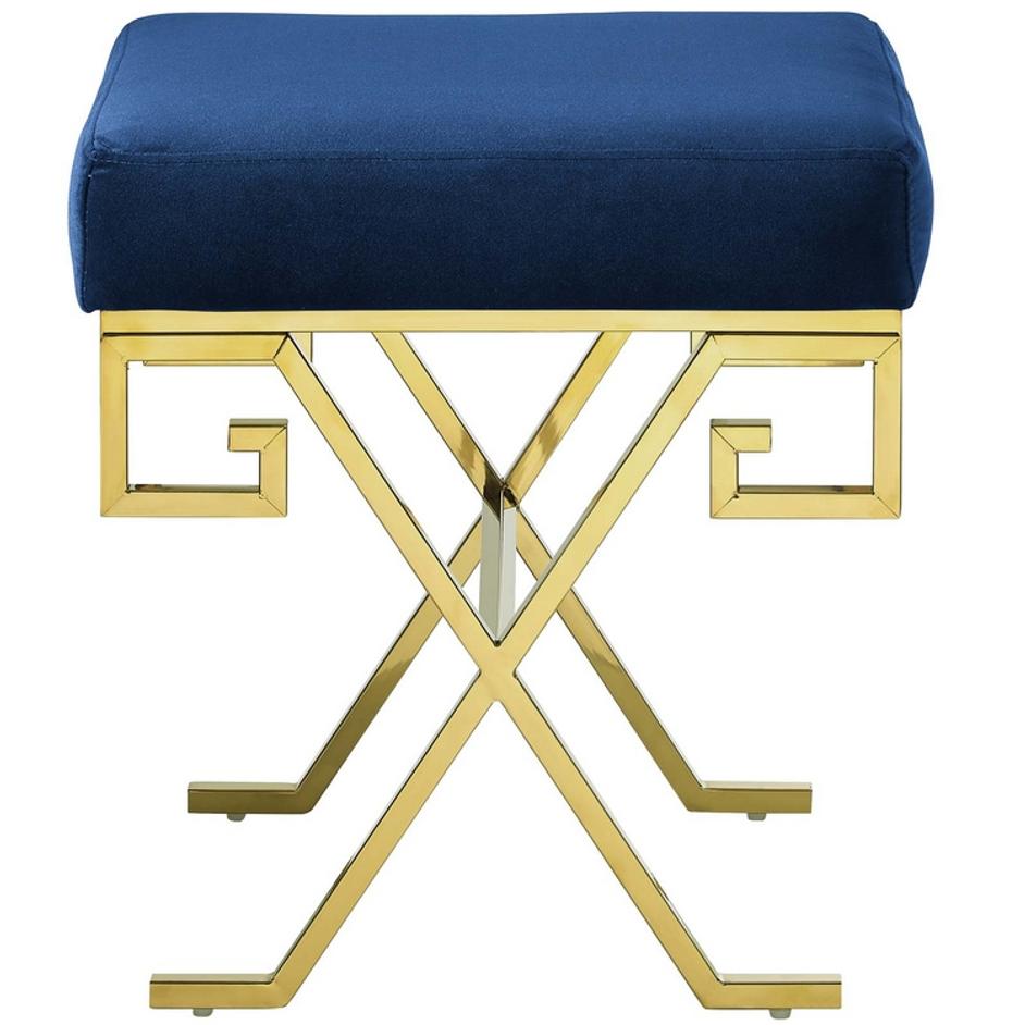 Ballard Performance Velvet Bench In Gold Navy by Modway Furniture