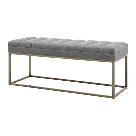 Darius Fabric Bench In Montello Gray by New Pacific Direct