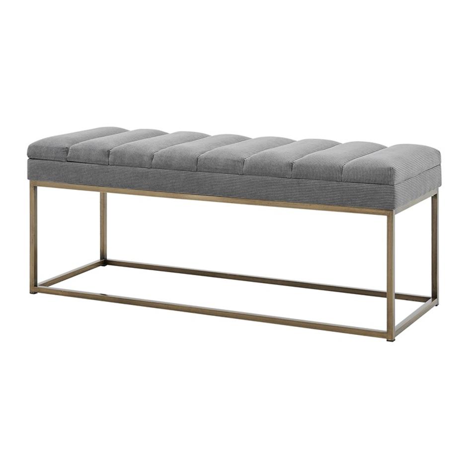 Darius Fabric Bench In Montello Gray by New Pacific Direct
