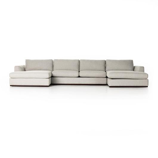 Colt 3-Piece U Sectional - Aldred Silver by Four Hands