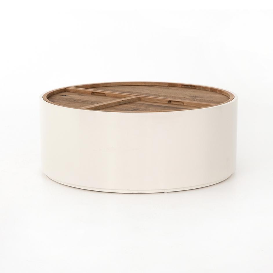 Cas Drum Coffee Table-Cream by FOUR HANDS