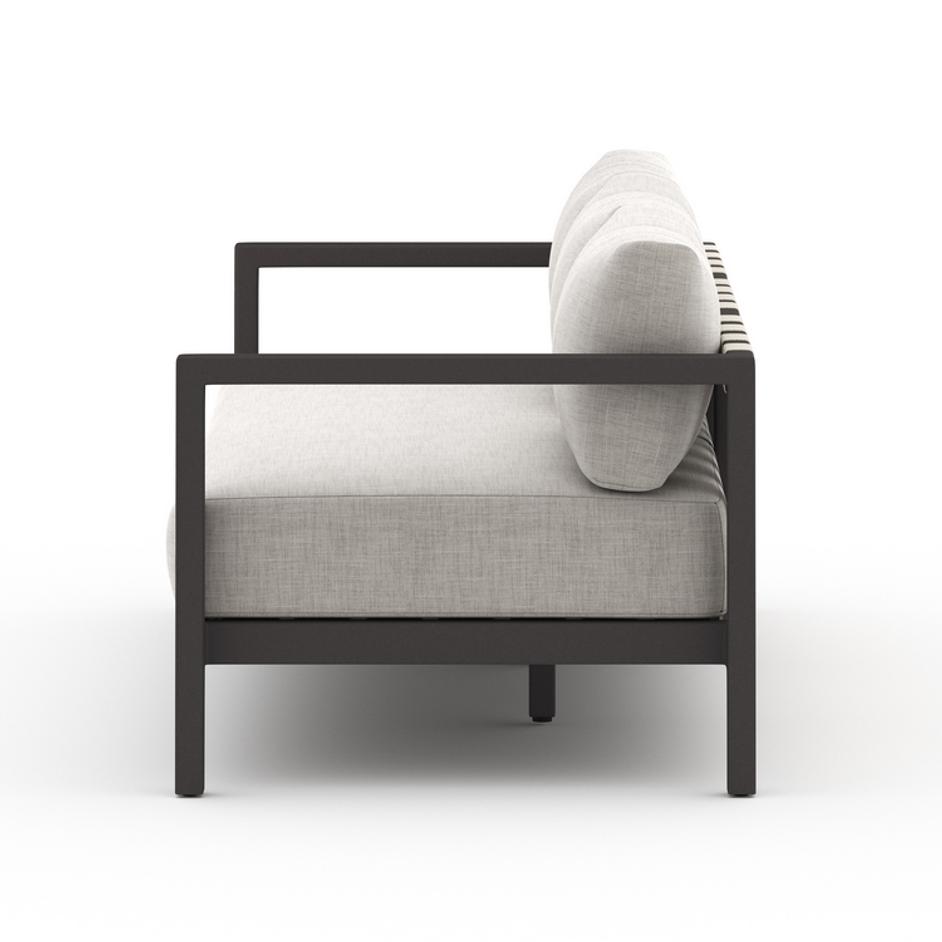 Sonoma Outdoor Sofa 88" in Bronze/Stone Gry by FOUR HANDS