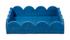 Wonderland Scalloped Small Decorative Raffia Tray, Indigo by Jamie Young