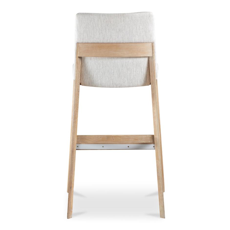 Deco Oak Barstool Light Grey by Moes Home