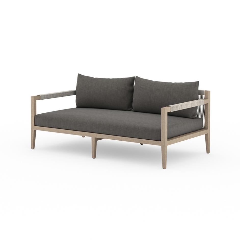 Sherwood Outdoor Sofa In 63" In Brown/Charcoal by FOUR HANDS
