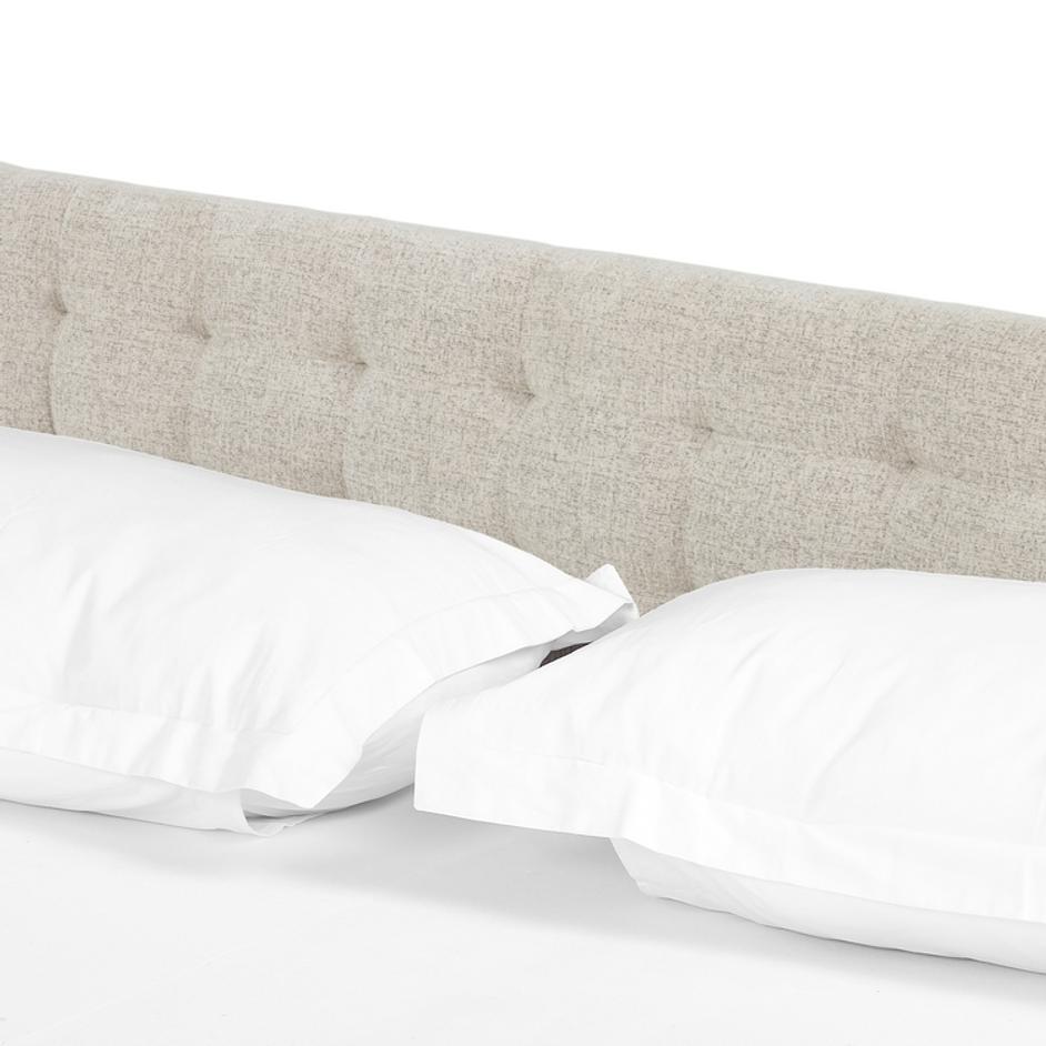 Newhall King Bed In Plushtone Linen by FOUR HANDS