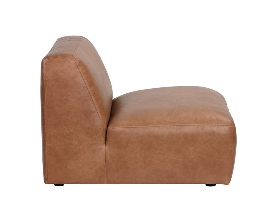 Watson Modular - Armless Chair - Marseille Camel Leather by Sunpan