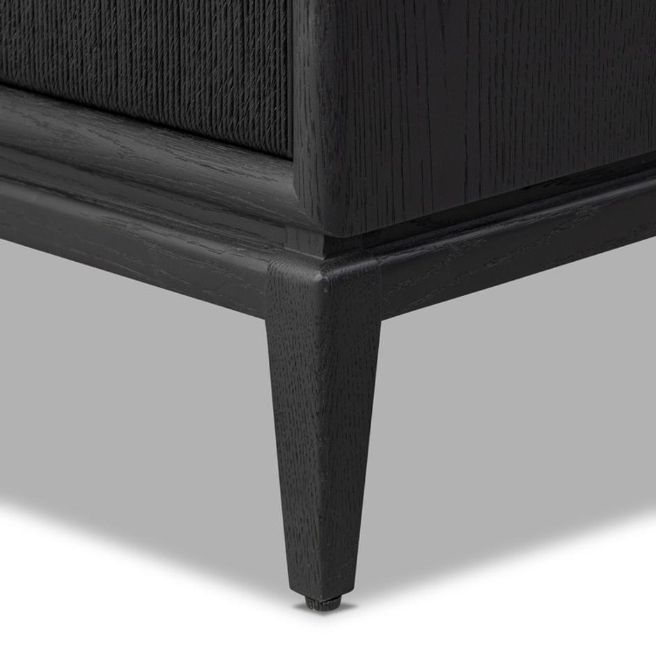 Rosenell Closed Nightstand - Black Oak Veneer by Four Hands