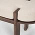 Sohan Dark Elm Wood w/ Oatmeal Fabric Bench by Mercana