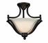 Lagoon 2 Light Semi Flush Mount in Matte Black Finish by Z-Lite