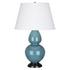 Steel Blue Double Gourd Table Lamp by Robert Abbey