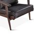 Bobby Black Leather Armchair by Home Trends & Design