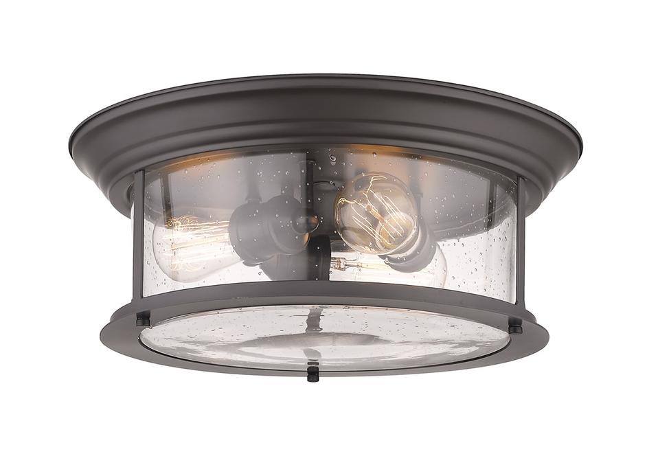 Sonna 3 Light Flush Mount in Bronze Finish by Z-Lite