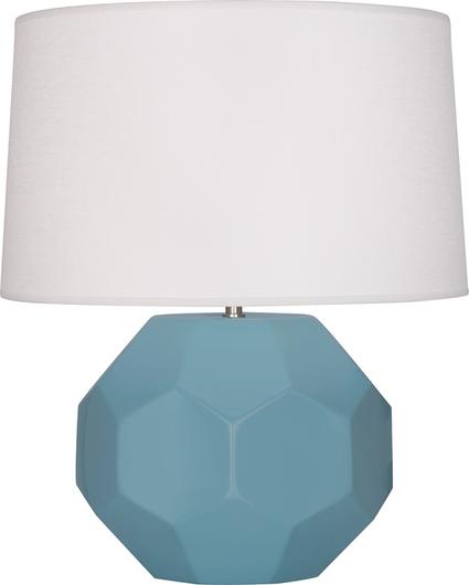 Matte Steel Blue Franklin Table Lamp by Robert Abbey