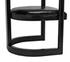 McCormick Teak Chair in Charcoal Black with Black Leather Upholstery by Noir Furniture