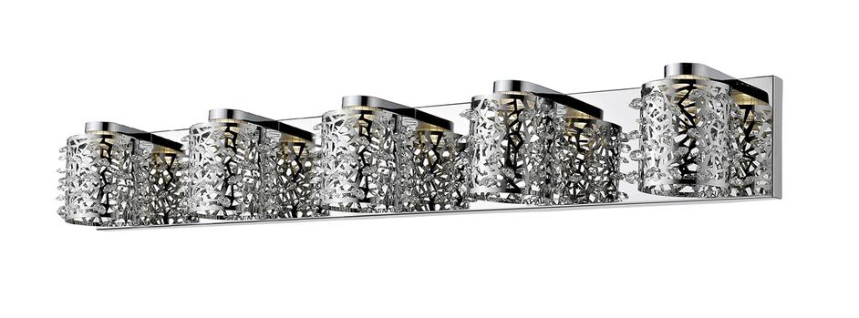 Fortuna 5 Light Vanity in Chrome  Finish by Z-Lite