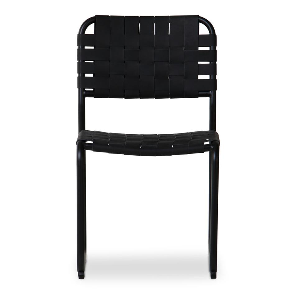 Moma Dining Chair Black Leather- Set Of Two by Moes Home