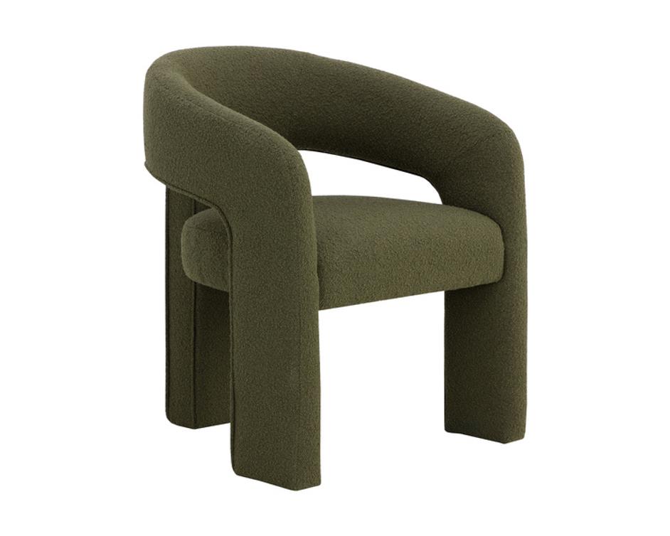 ISIDORE DINING ARMCHAIR - COPENHAGEN OLIVE by Sunpan