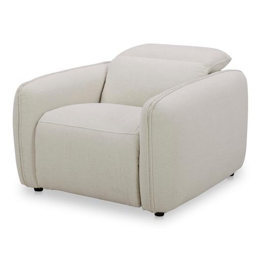 Eli Power Recliner Chair Warm White by Moes Home