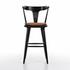 Ripley Stool With Cushion In Black Oak In Bar by FOUR HANDS
